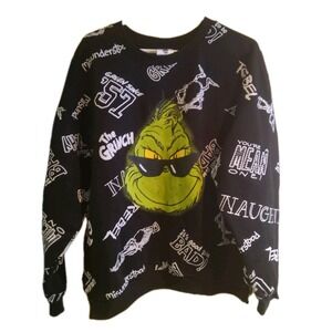SZ XXL (19) The Grinch Who Stole Christmas All Over Print Pullover Sweatshirt